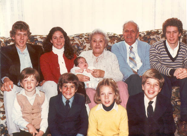 Extended family in 1980 for Chris's baptism