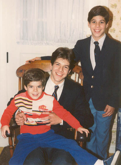 Chris, Vandy, and Peter in December 1986