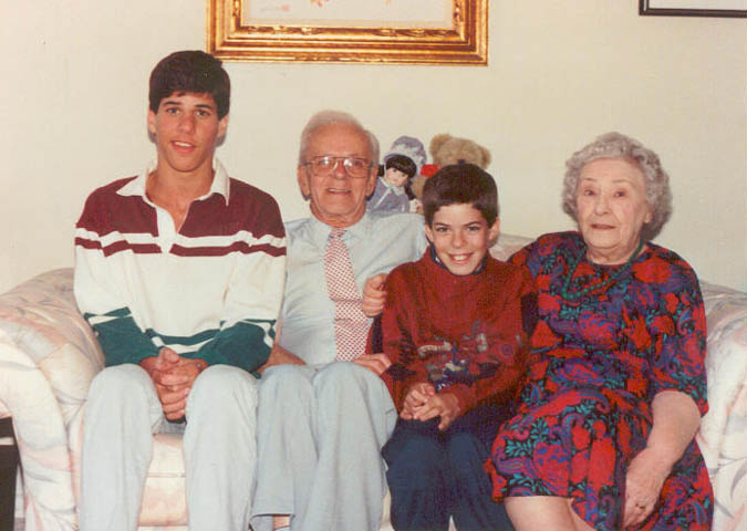 Pete, Grampa, Chris, and Nana