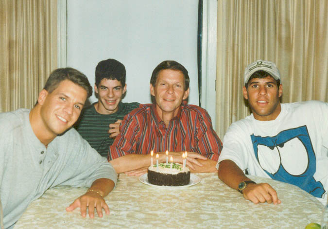 Vandy, Chris, Dad, and Pete in August 1996