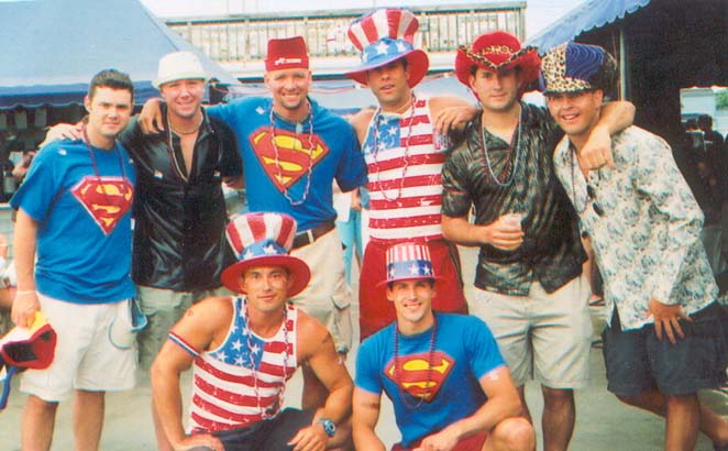 Rob, Mike, Tim, JK, Pete, Mike, Scott, Rob in 2001