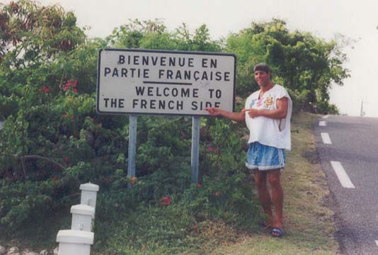 Pete entering the French Side of St Maarten in '97