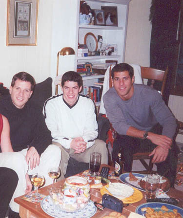 Van, Chris, and Pete at Christmas 2000