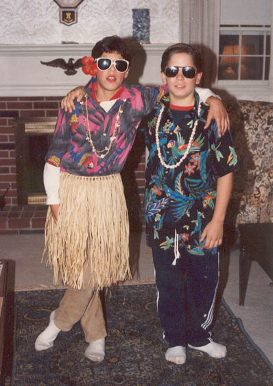 Peter and Mike on Halloween 1986