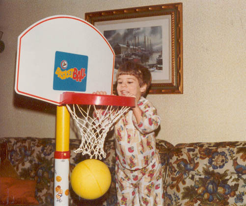 Peter on Christmas morning 1977