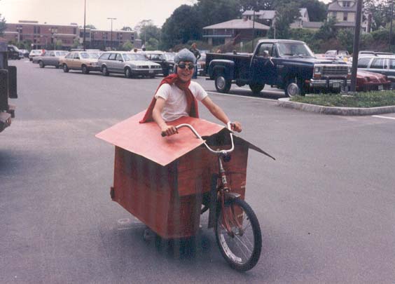 Pete dressed as Snoopy the Red Baron in May 1985